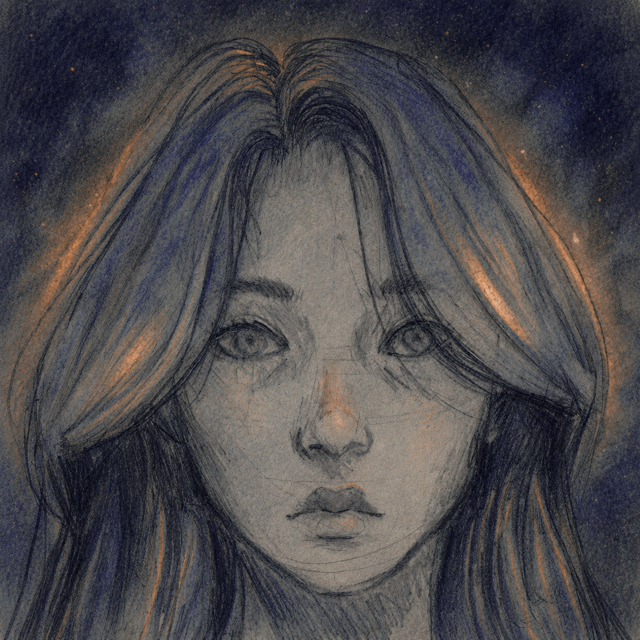 An illustrated author portrait for the pen name Synthia Cipher